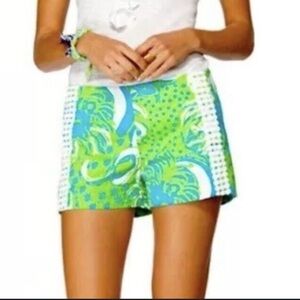 LILLY PULITZER Liza “Roar of the Jungle” Print Preppy Shorts Size 0
